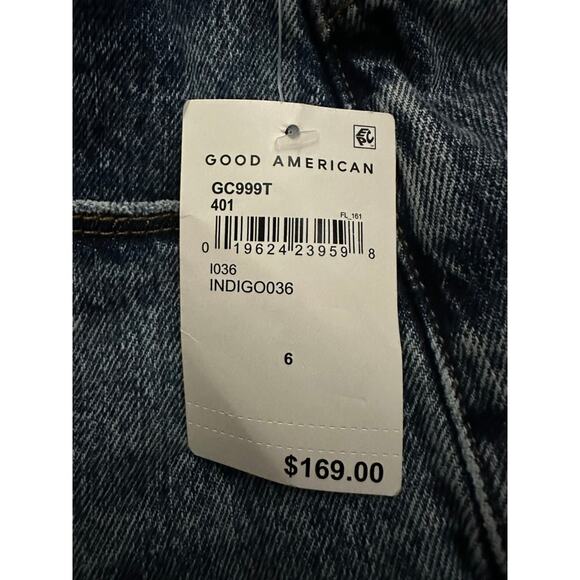 Good American Skinnyish Fit High Rise Jeans size 6/28 - Picture 7 of 10